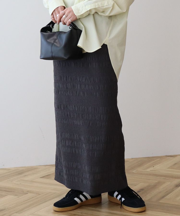 AMERICAN HOLIC「シャーリングタイトスカート」|タイト|