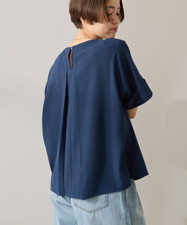 AMERICAN HOLIC「イージーケア+接触冷感バックタック半袖プルオーバー」|Tシャツ・カットソー|Navy