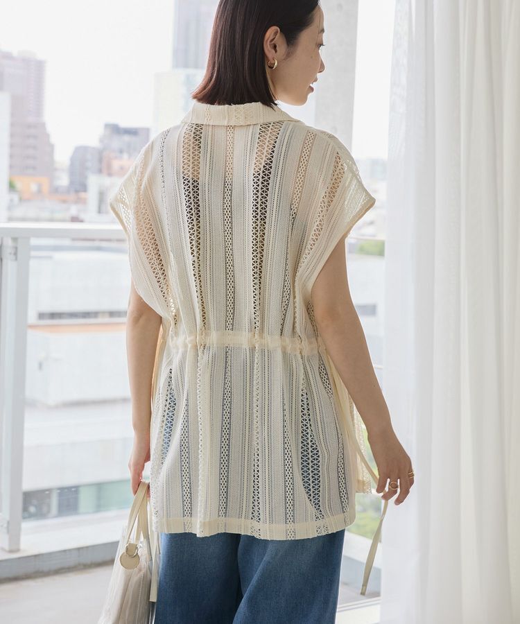 AMERICAN HOLIC「幾何学レースウエストドロストジャケット」|その他|