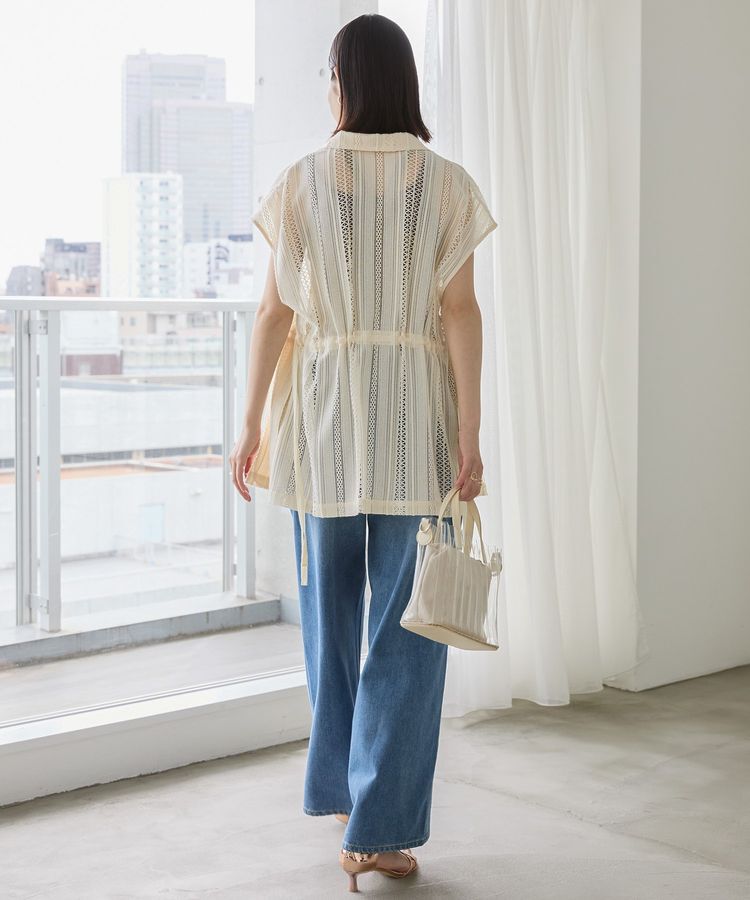 AMERICAN HOLIC「幾何学レースウエストドロストジャケット」|その他|