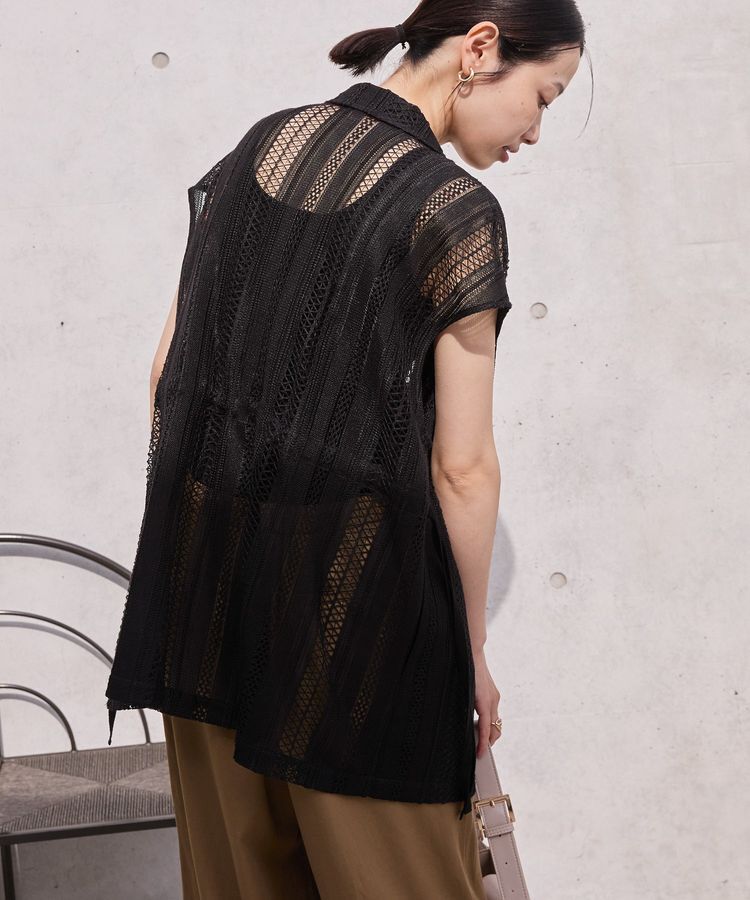 AMERICAN HOLIC「幾何学レースウエストドロストジャケット」|その他|