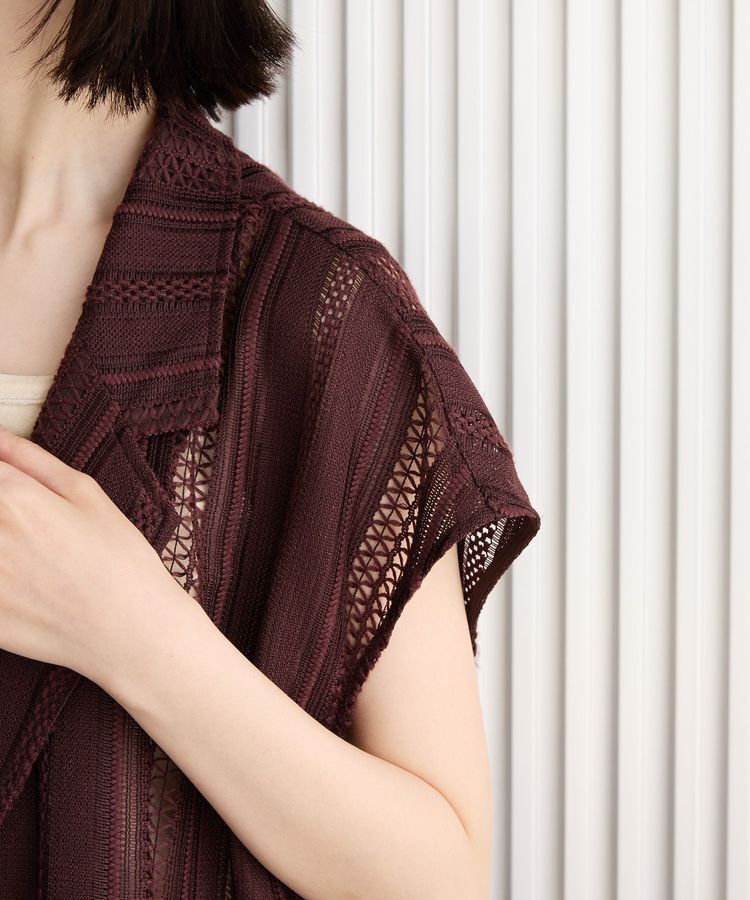 AMERICAN HOLIC「幾何学レースウエストドロストジャケット」|その他|