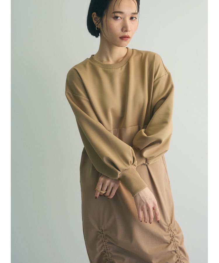 armonia「armonia.異素材シャーリングワンピース」|ワンピース|