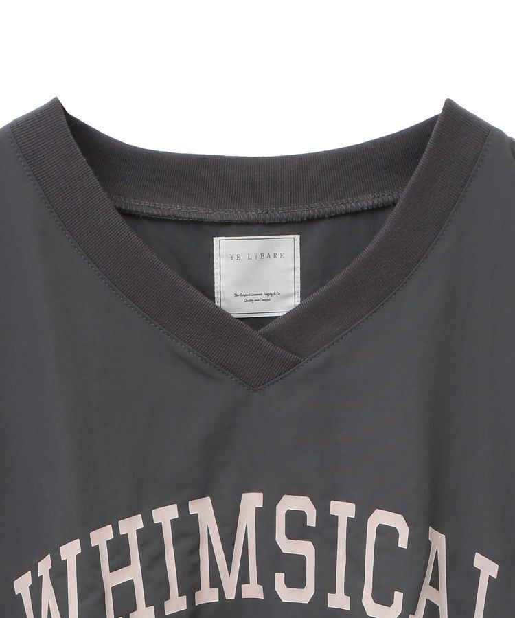 armonia「ナイロンロゴVネックプルオーバー」|チュニック|