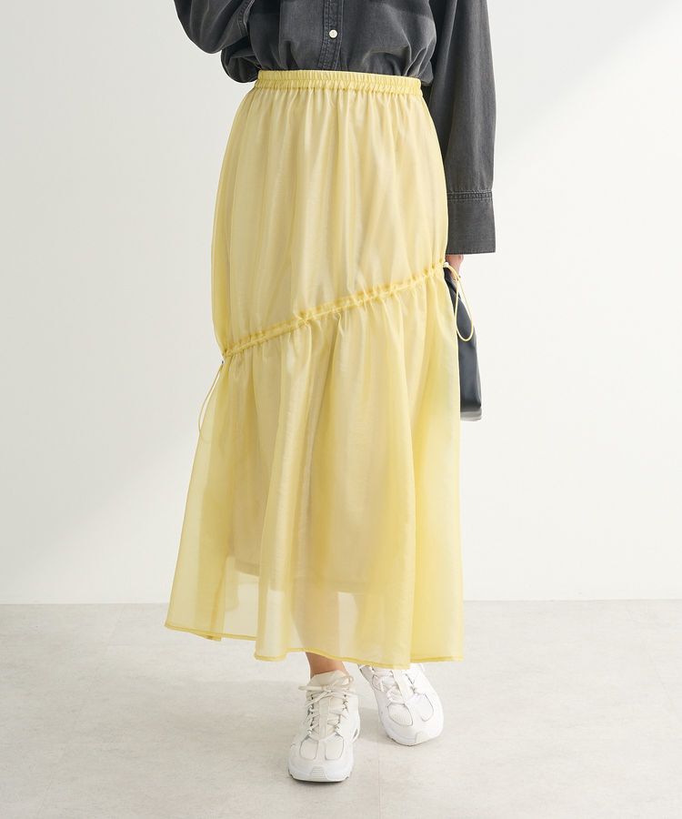 Green Parks「シアーシャイニードロストティアードスカート」|スカート|
