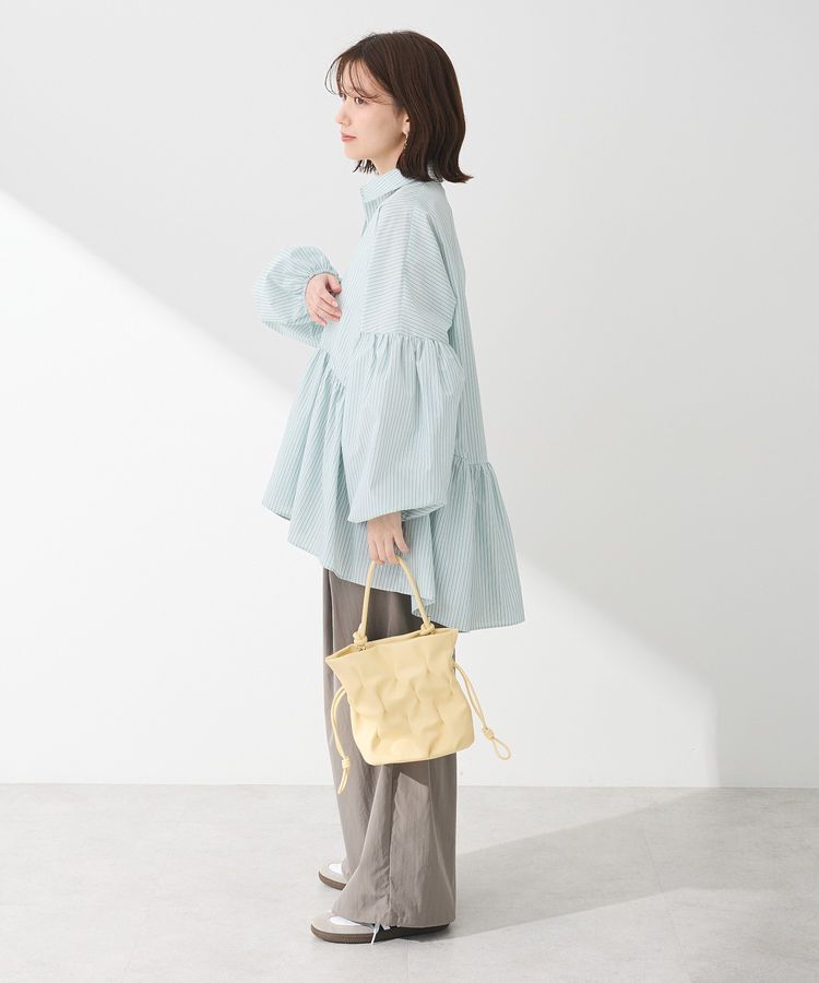 Green Parks「・ELENCARE DUE ストライプシャツチュニック」|シャツ・ブラウス|