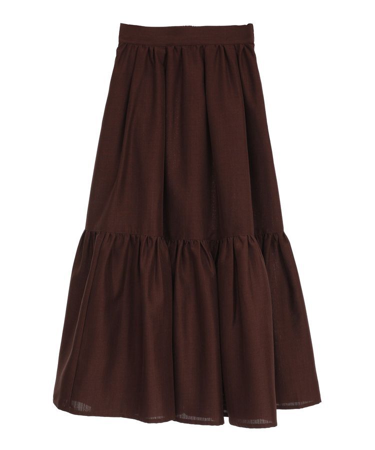 Green Parks「・ELENCARE DUE リネンライクティアードスカート」|フレア|