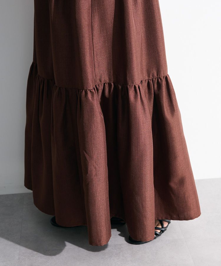 Green Parks「・ELENCARE DUE リネンライクティアードスカート」|フレア|