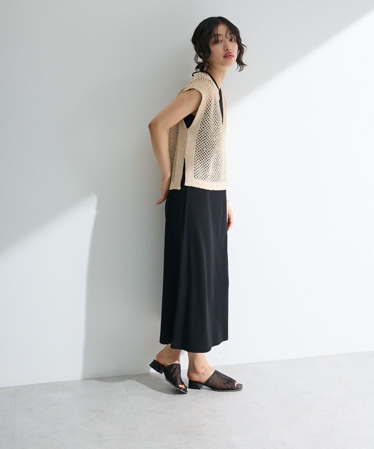 Green Parks「SET2点ラメメッシュベスト+リブワンピース」|ワンピース|