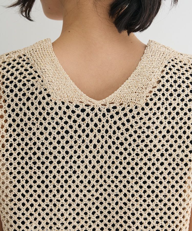 Green Parks「SET2点ラメメッシュベスト+リブワンピース」|ワンピース|