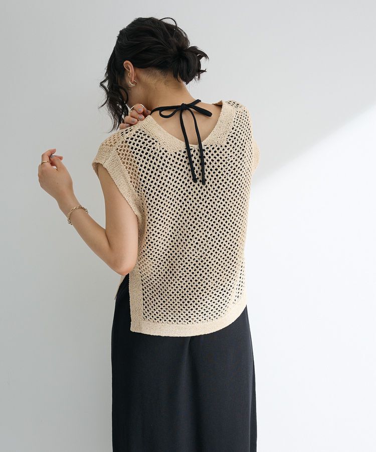 Green Parks「SET2点ラメメッシュベスト+リブワンピース」|ワンピース|