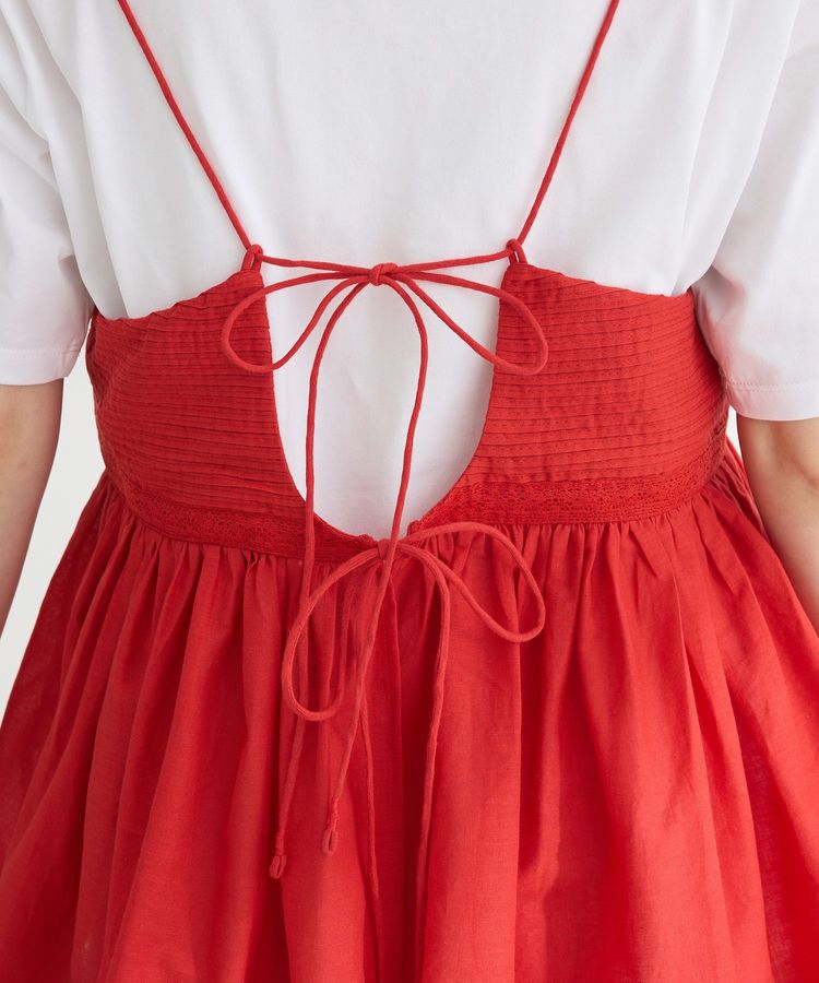 Green Parks「インド綿 ピンタックレースビスチェ」|キャミソール|