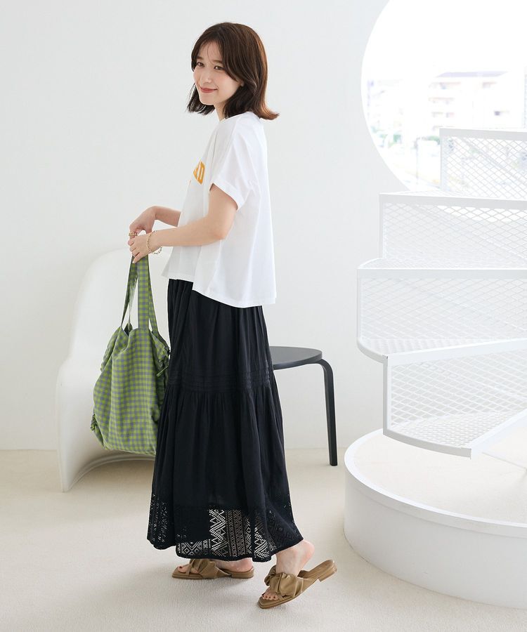 Green Parks「袖折り返しカレッジTシャツ」|Tシャツ・カットソー|