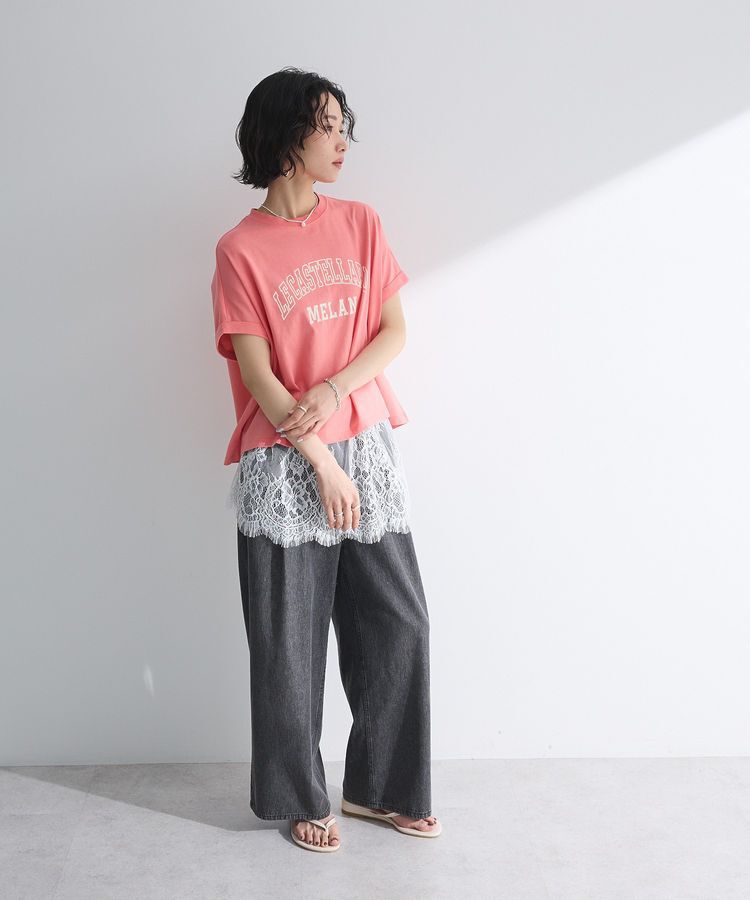 Green Parks「袖折り返しカレッジTシャツ」|Tシャツ・カットソー|