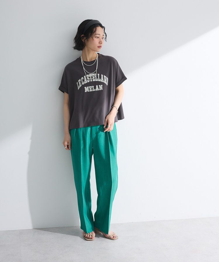Green Parks「袖折り返しカレッジTシャツ」|Tシャツ・カットソー|