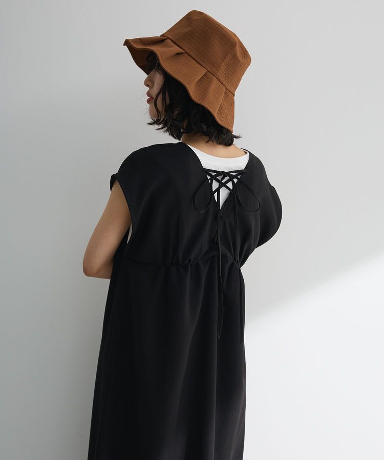 Green Parks「フレンチスリーブレースアップジャンスカ」|ジャンパースカート|