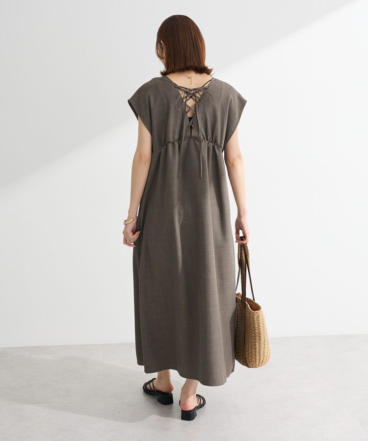 Green Parks「フレンチスリーブレースアップジャンスカ」|ジャンパースカート|