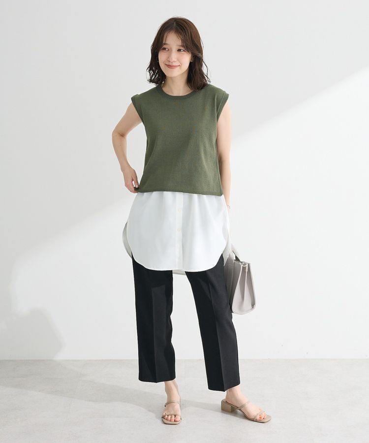 Green Parks「きれいシルエット麻調パンツ(テーパード)」|その他|