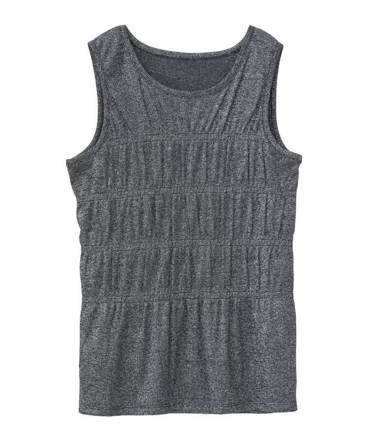 Green Parks「・Petit Fleur シャーリングラメタンクトップ」|キャミソール|