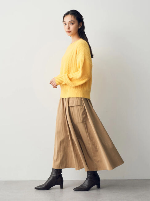 YECCA VECCA「フェザーMIXブロッキングニット」|ニット・セーター|