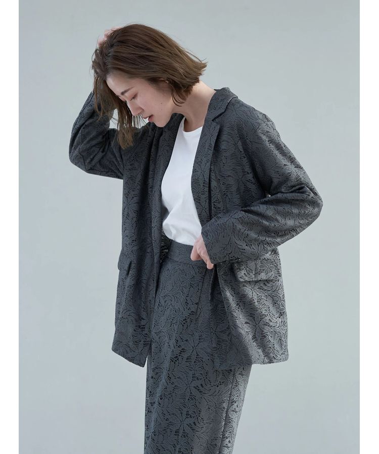 YECCA VECCA「レースジャケット」|その他|チャコールグレー