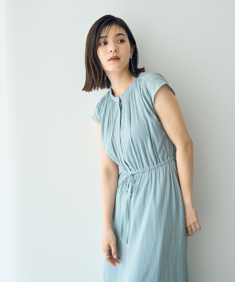 YECCA VECCA「ギャザードロストワンピース」|ワンピース|