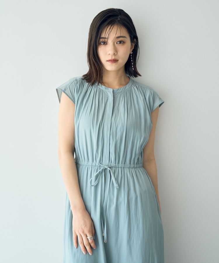YECCA VECCA「ギャザードロストワンピース」|ワンピース|