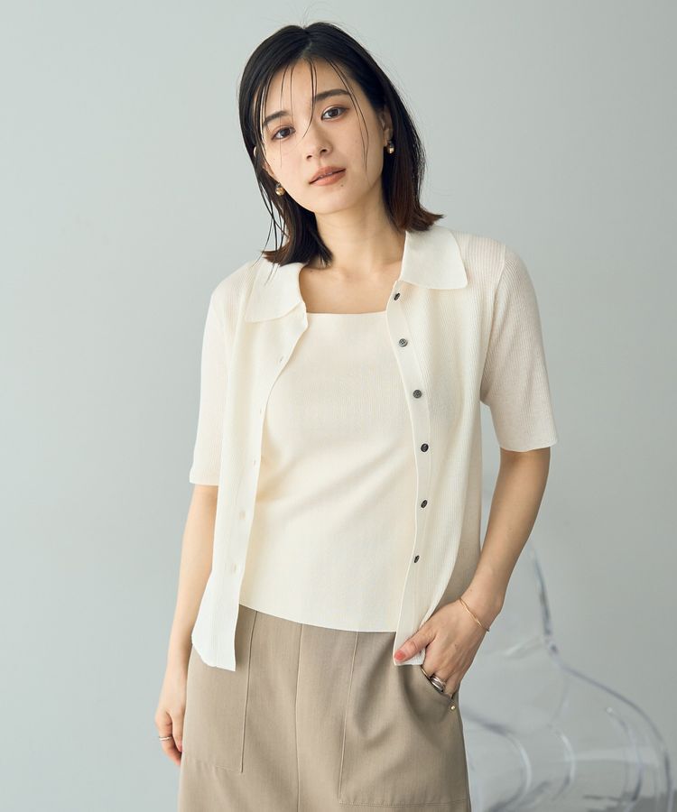 YECCA VECCA「2wayスクエアノースリーブニット」|ニット・セーター|