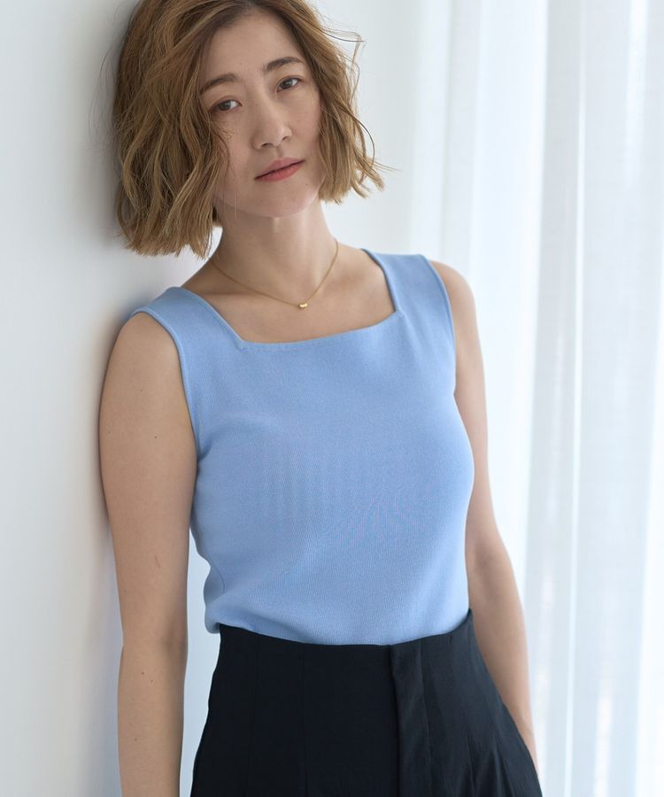 YECCA VECCA「2wayスクエアノースリーブニット」|ニット・セーター|