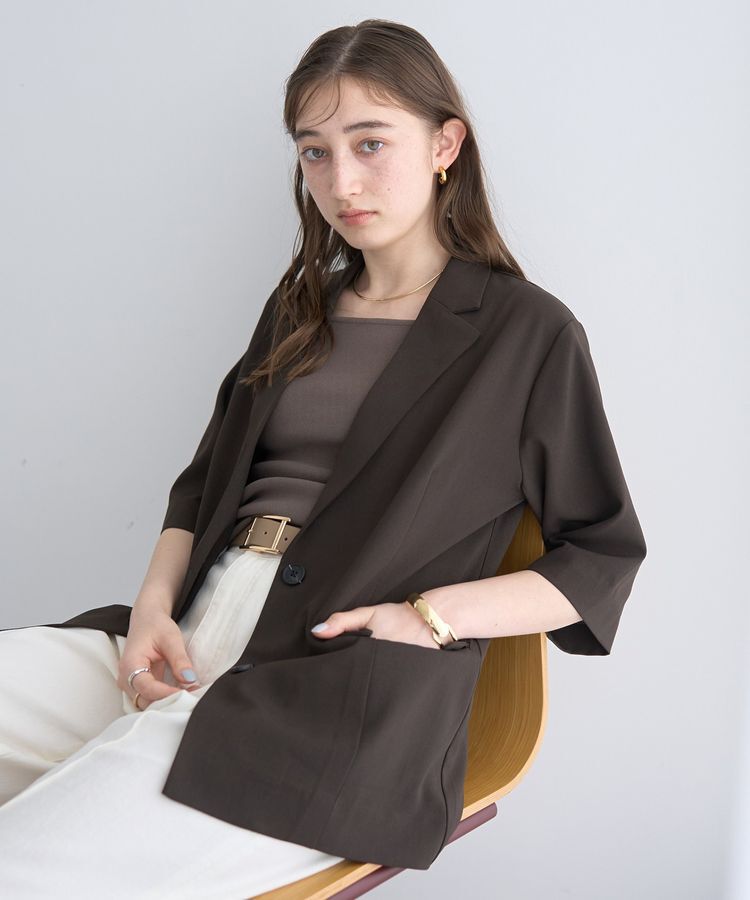 YECCA VECCA「2wayスクエアノースリーブニット」|ニット・セーター|