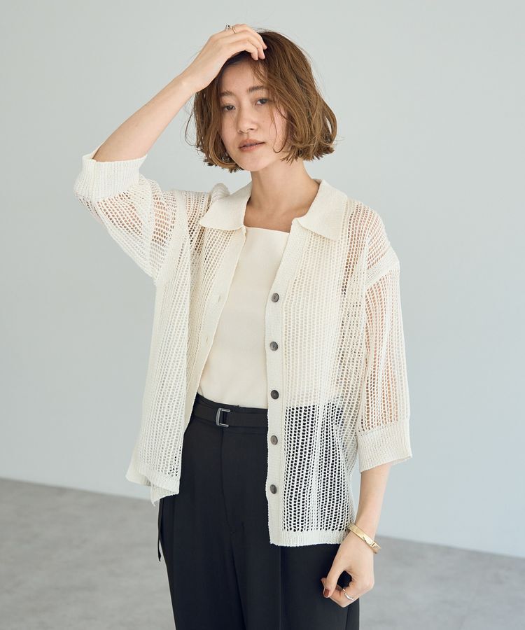 YECCA VECCA「2wayスクエアノースリーブニット」|ニット・セーター|