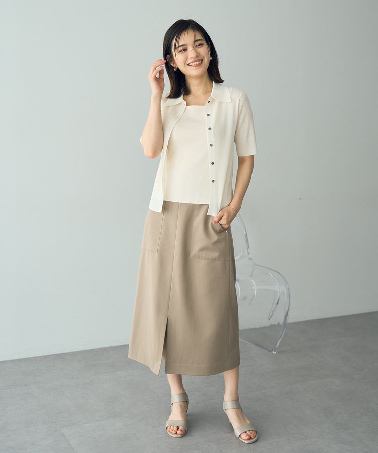 YECCA VECCA「2wayスクエアノースリーブニット」|ニット・セーター|