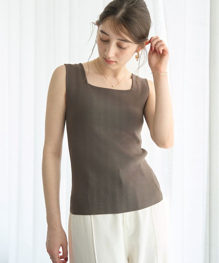 YECCA VECCA「2wayスクエアノースリーブニット」|ニット・セーター|