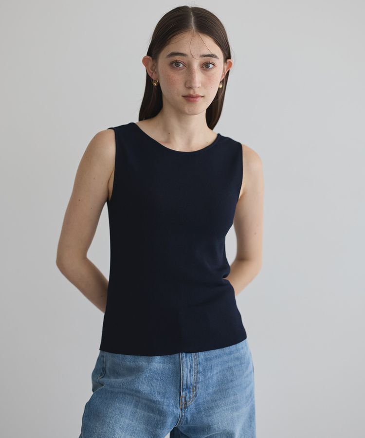 YECCA VECCA「2wayスクエアノースリーブニット」|ニット・セーター|