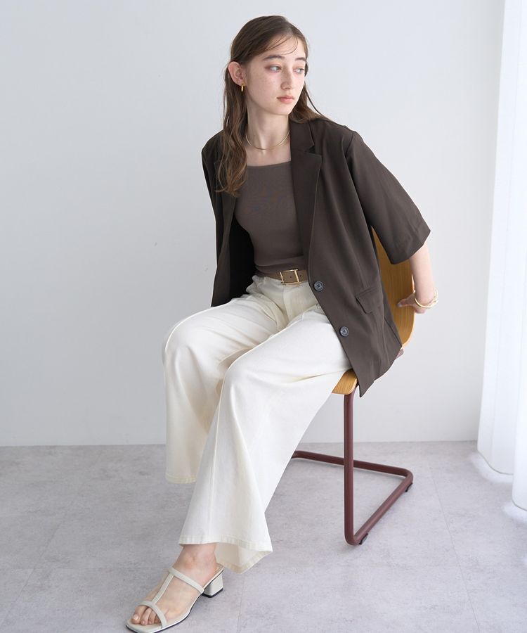 YECCA VECCA「2wayスクエアノースリーブニット」|ニット・セーター|