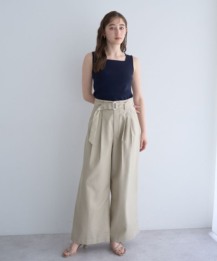 YECCA VECCA「2wayスクエアノースリーブニット」|ニット・セーター|