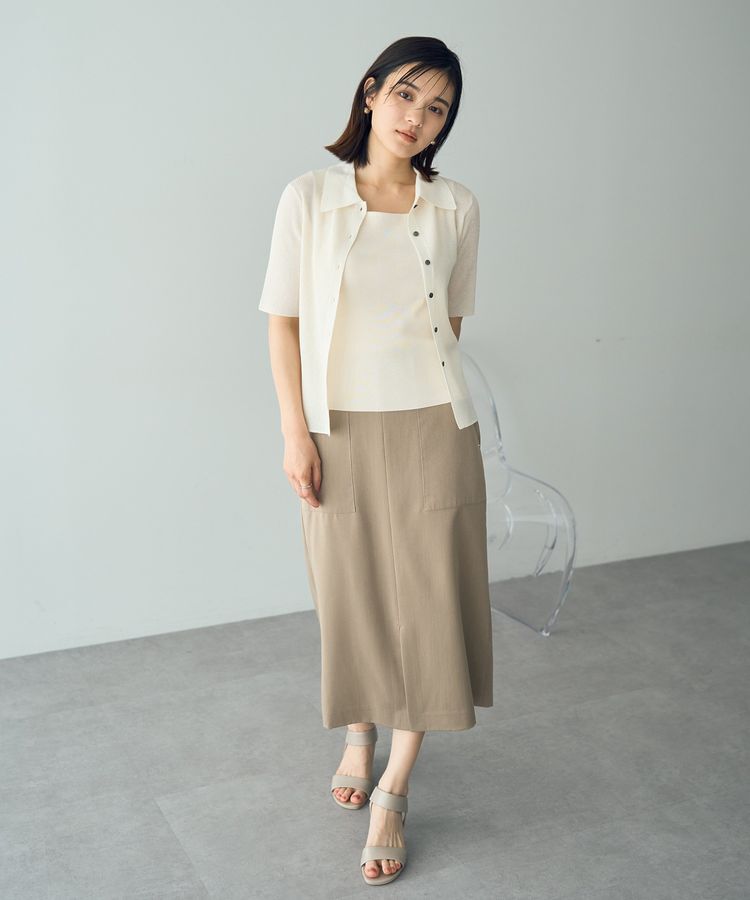 YECCA VECCA「2wayスクエアノースリーブニット」|ニット・セーター|