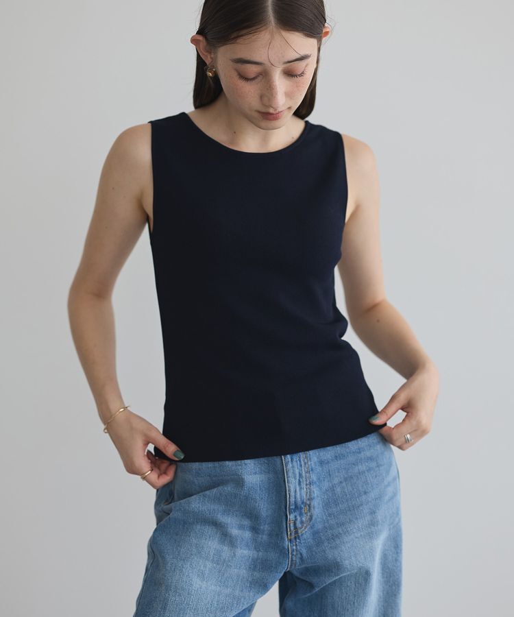 YECCA VECCA「2wayスクエアノースリーブニット」|ニット・セーター|