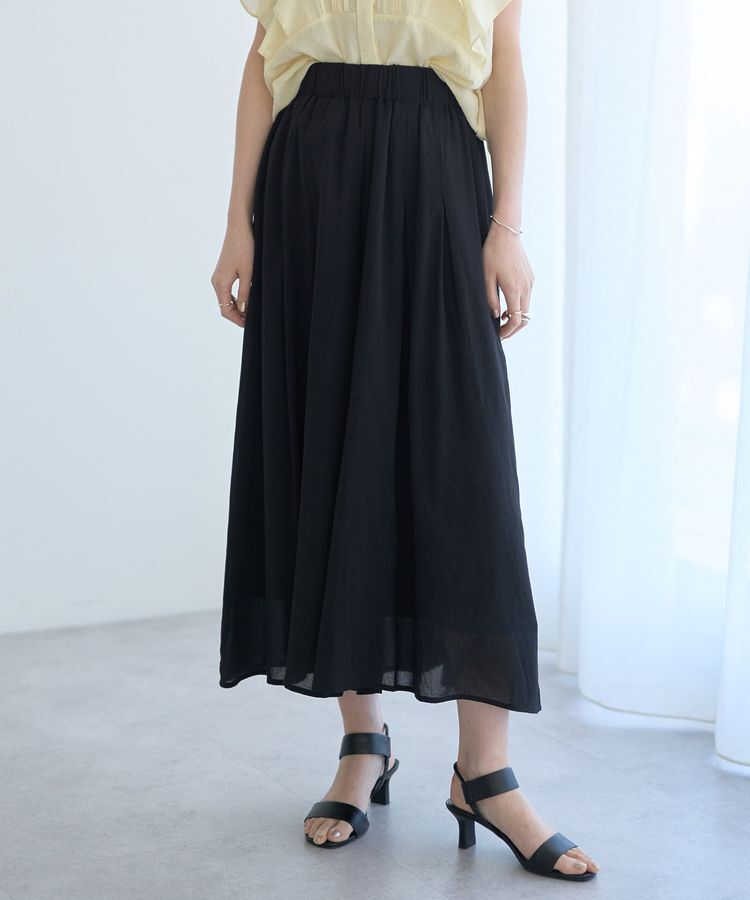 YECCA VECCA「ボリュームタックワイドパンツ」|その他|Black