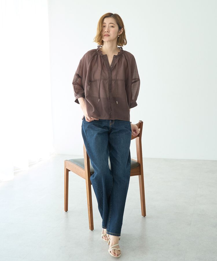 YECCA VECCA「<<追加>> バルーンスリーブシアーシャツ②」|シャツ・ブラウス|