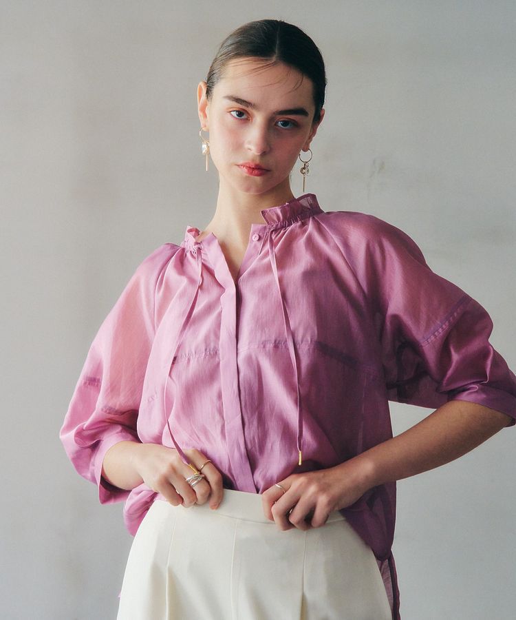 YECCA VECCA「<<追加>> バルーンスリーブシアーシャツ②」|シャツ・ブラウス|