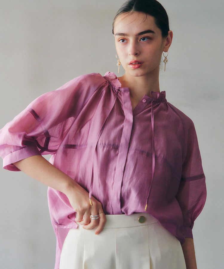 YECCA VECCA「<<追加>> バルーンスリーブシアーシャツ②」|シャツ・ブラウス|