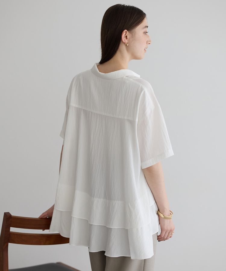 Editt by YECCA VECCA「【接触冷感】裾バルーン切替デザインヘムシャツ」|シャツ・ブラウス|