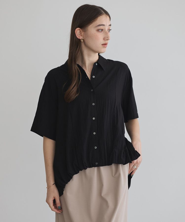 Editt by YECCA VECCA「【接触冷感】裾バルーン切替デザインヘムシャツ」|シャツ・ブラウス|