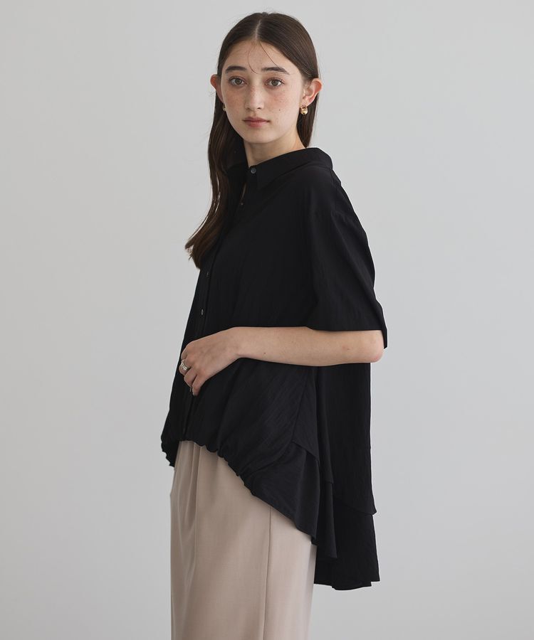 Editt by YECCA VECCA「【接触冷感】裾バルーン切替デザインヘムシャツ」|シャツ・ブラウス|