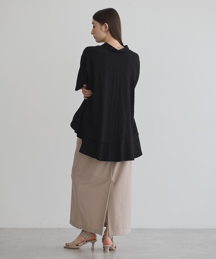 Editt by YECCA VECCA「【接触冷感】裾バルーン切替デザインヘムシャツ」|シャツ・ブラウス|