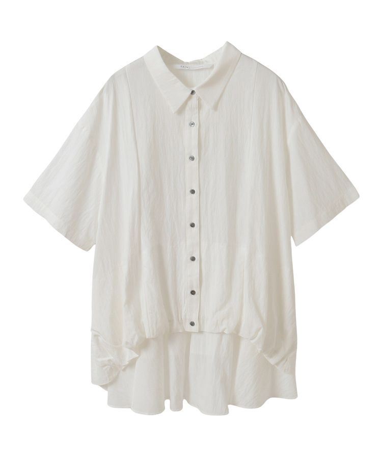 Editt by YECCA VECCA「【接触冷感】裾バルーン切替デザインヘムシャツ」|シャツ・ブラウス|