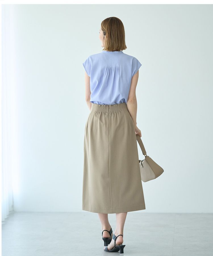 YECCA VECCA「【接触冷感】COOLバックピンタックブラウス」|シャツ・ブラウス|