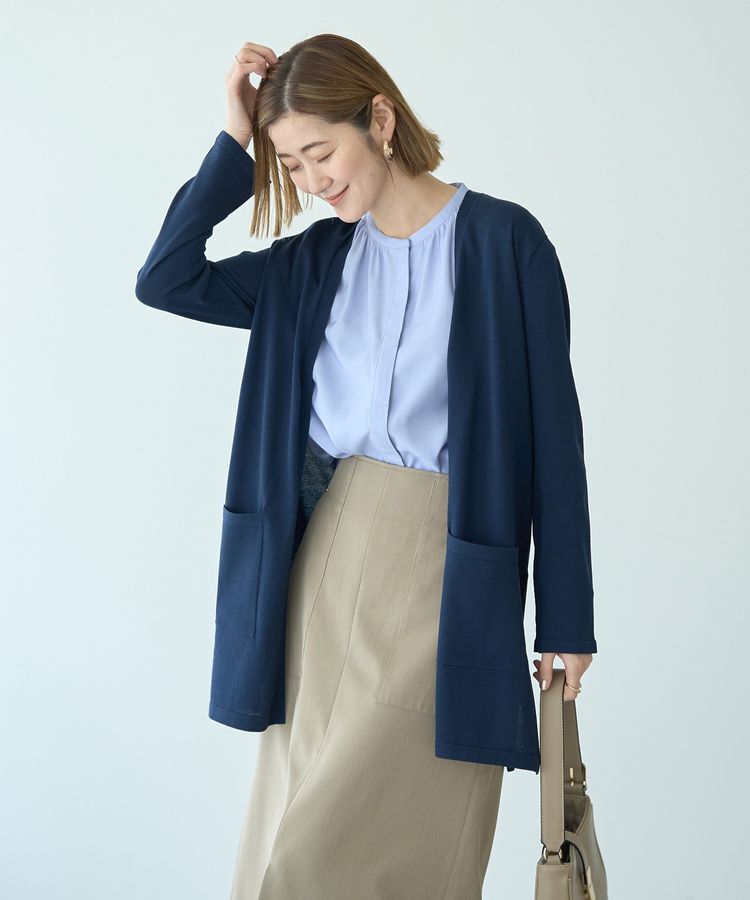 YECCA VECCA「【接触冷感】COOLバックピンタックブラウス」|シャツ・ブラウス|