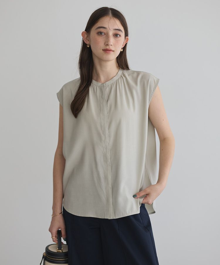 YECCA VECCA「【接触冷感】COOLバックピンタックブラウス」|シャツ・ブラウス|